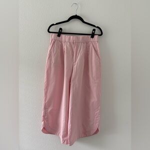 Anthropologie Blush Pink Capri Wide Leg Pants